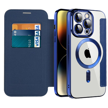 Ultra-thin Flip Magnetic Adsorption Shockproof Case For iPhone